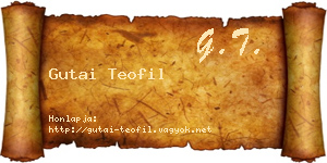 Gutai Teofil névjegykártya